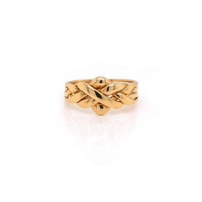 Vintage 18ct Yellow Gold Puzzle Ring