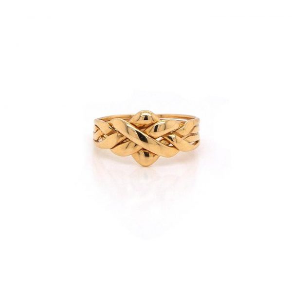 Vintage 18ct Yellow Gold Puzzle Ring
