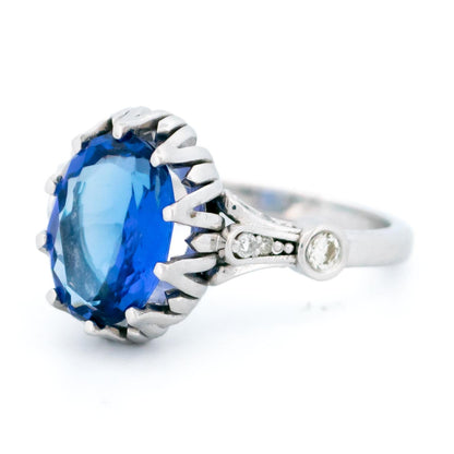 Diamond Tanzanite 14ct Solitaire Ring