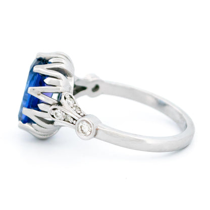 Diamond Tanzanite 14ct Solitaire Ring