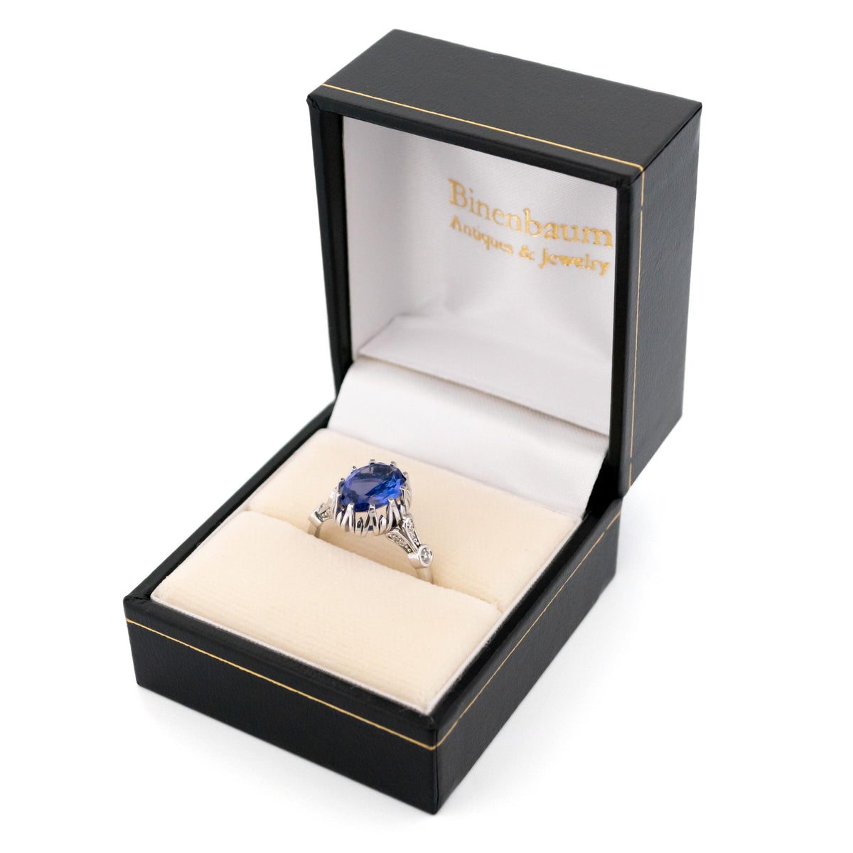 Diamond Tanzanite 14ct Solitaire Ring