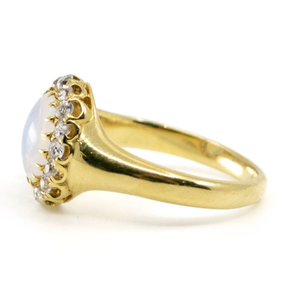 Antique Victorian Opal and Diamond Ring