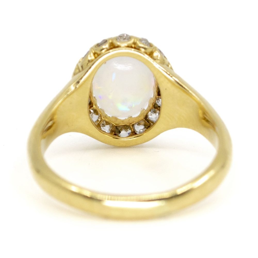 Antique Victorian Opal and Diamond Ring