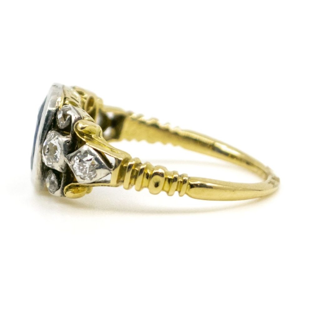 Antique Sapphire and Diamond Ring