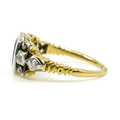 Antique Sapphire and Diamond Ring