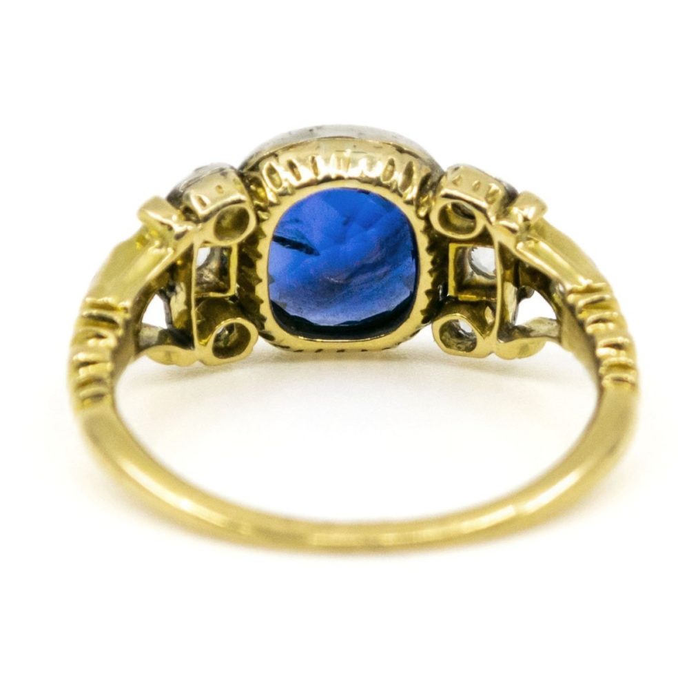 Antique Sapphire and Diamond Ring