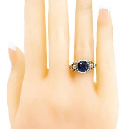 Antique Sapphire and Diamond Ring