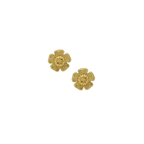Tudor Rose Earrings In 9 Carat Rose Gold