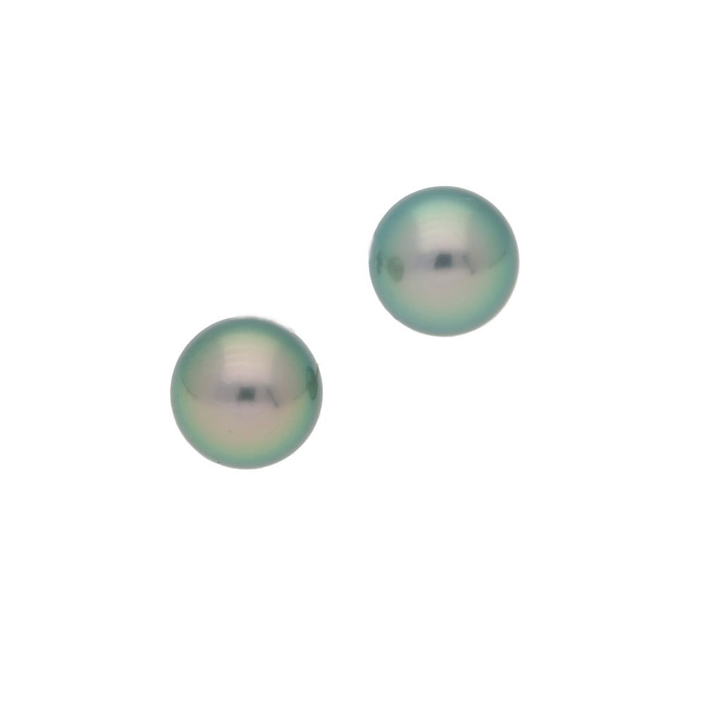 Grey Tahitian Pearl Stud Earrings