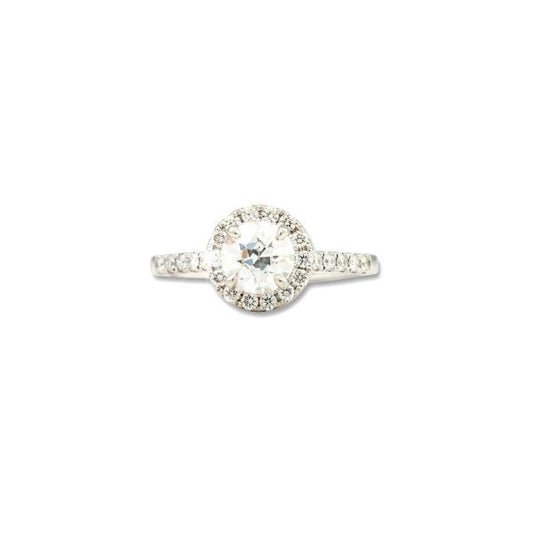 Diamond Cluster Ring, 1.05 carats, set in Platinum, Certified