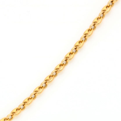 A yellow gold mariner link chain necklace