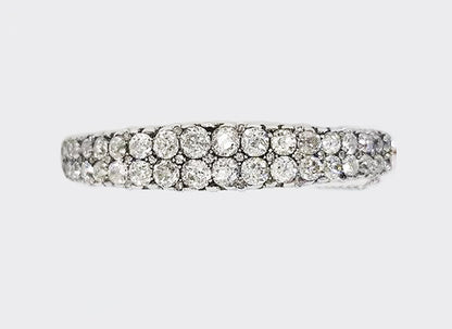 Early 20th Century 11.00ct Old Cut Diamond Bangle; Converts to a hair piece (mini Tiara) with fitting included, 11.00 carats, mounted in 18ct white gold.