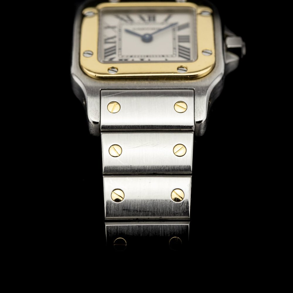 Cartier Santos Galbee 1567 Steel and Gold Quartz Watch