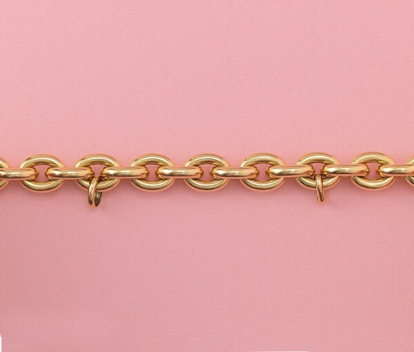 Vintage French 18ct Yellow Gold Link Bracelet, Circa 1980