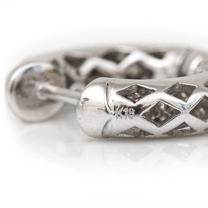 1.3ct Diamond Huggie Hoop Earrings in 18ct White Gold