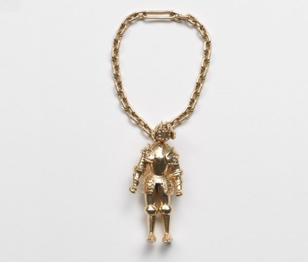 Vintage 14ct Yellow Gold Knight Articulated Keychain