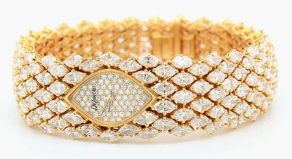 DeLaneau 35cts Diamond Watch in 18ct Yellow Gold