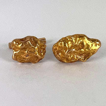 Natural Gold Nugget Cufflinks