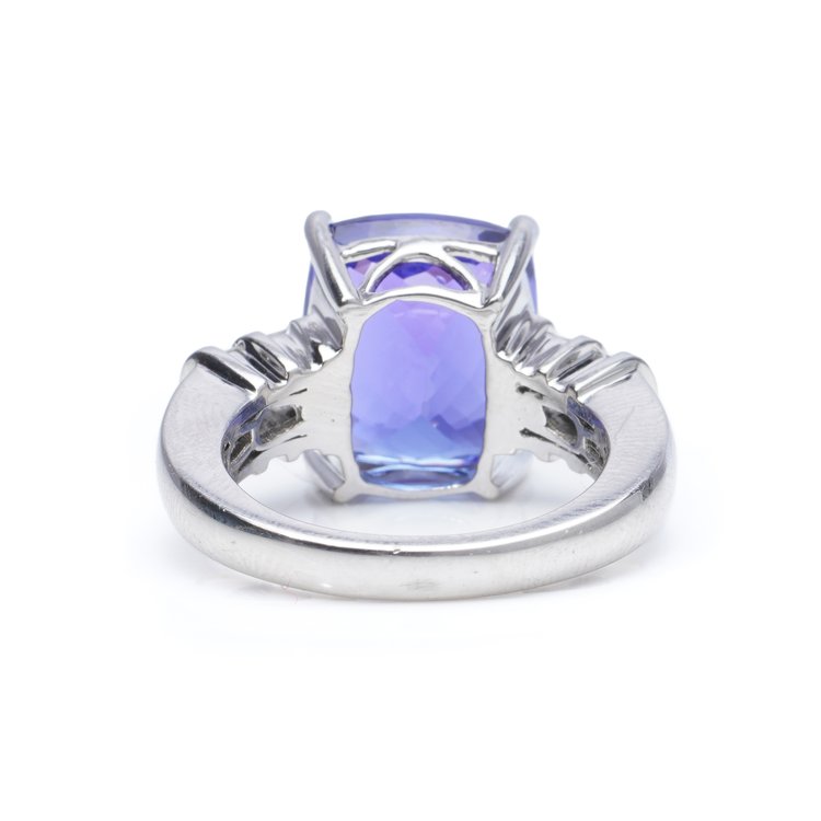 Platinum Tanzanite and Diamond Dress Ring