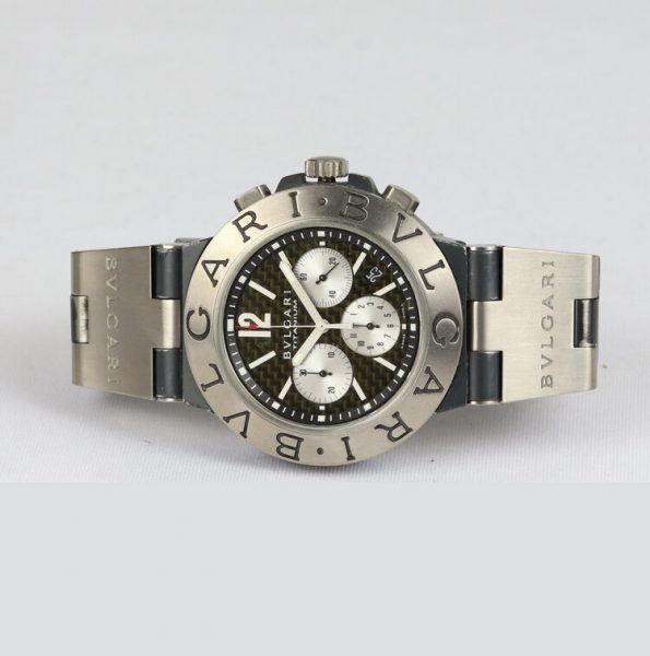 Bvlgari Diagono Titanium 44mm Automatic Chronograph Gents Watch, on Bulgari titanium and rubber strap