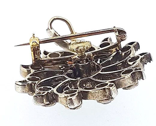 Antique Victorian Diamond Brooch / Pendant, 4.00 carats, Silver and Gold