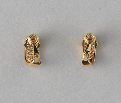 Boucheron Vintage Diamond and 18ct Gold Heart Clip on Earrings