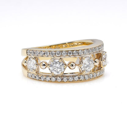 Boodles 1.41ct Diamond Set 18ct Gold Band Ring
