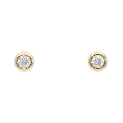 Contemporary Diamond Stud Earrings In 18 Carat Yellow Gold