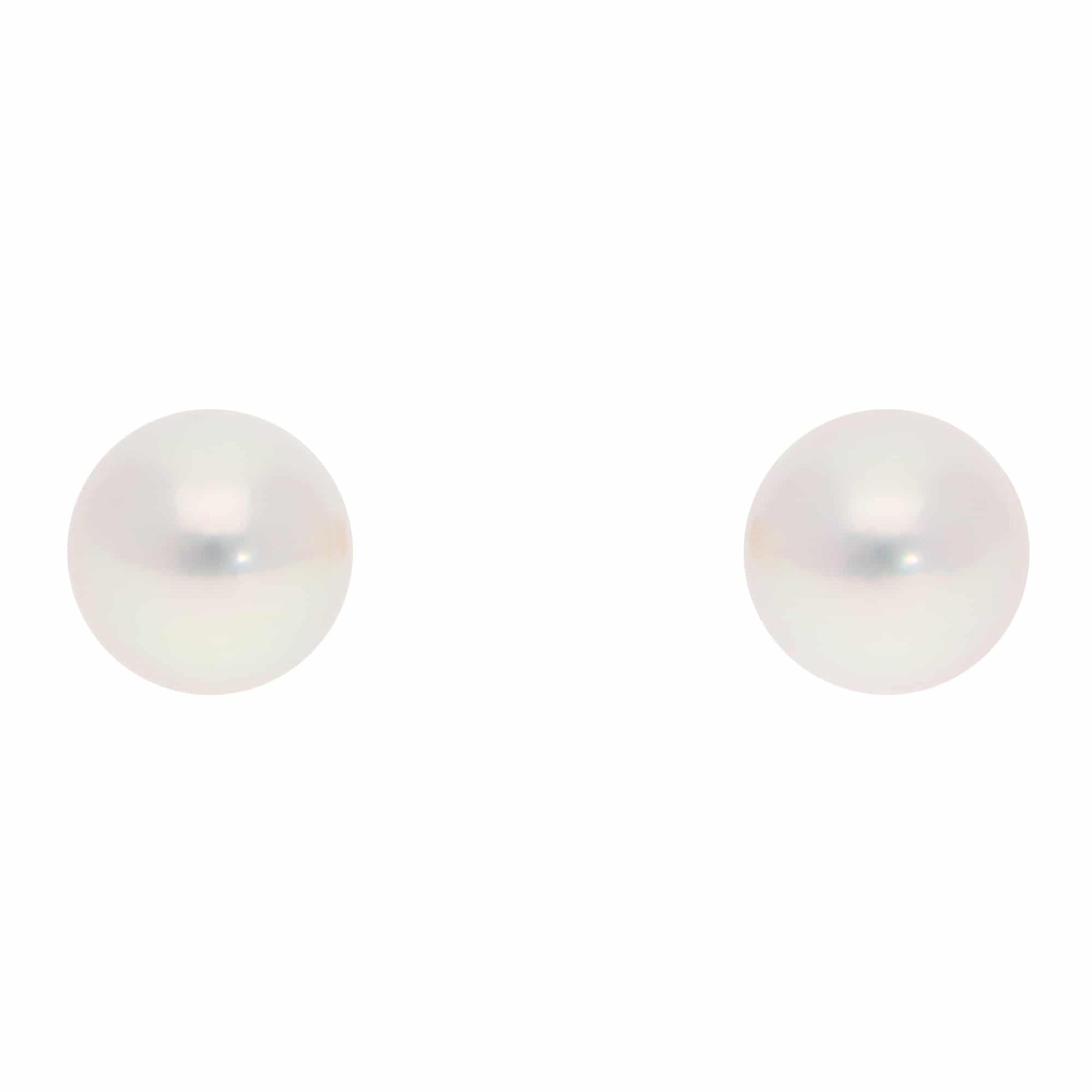 18 Carat Yellow Gold 8.5mm Akoya Pearl Stud Earrings