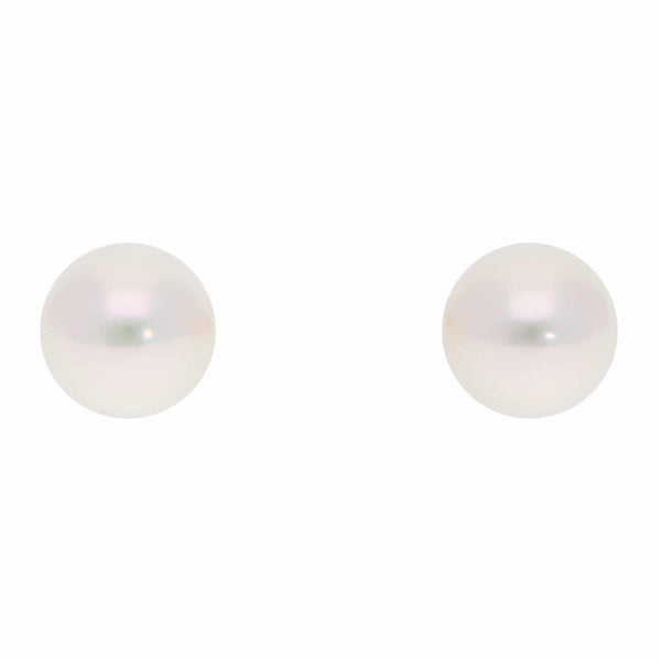 Contemporary Akoya Pearl Stud Earrings In 18 Carat Yellow Gold