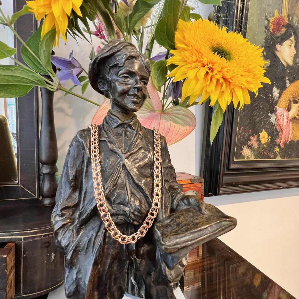 Vintage Bismark Link Necklace In 14 Carat Yellow Gold