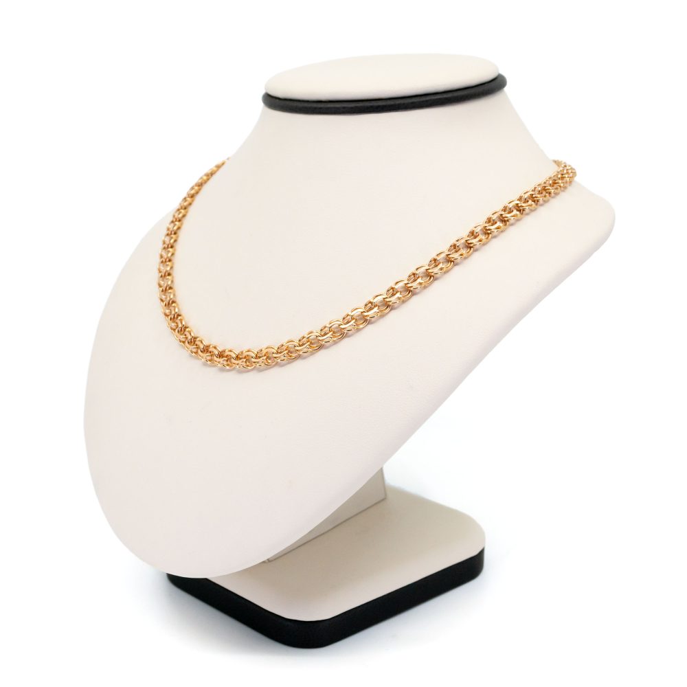 Vintage Bismark Link Necklace In 14 Carat Yellow Gold