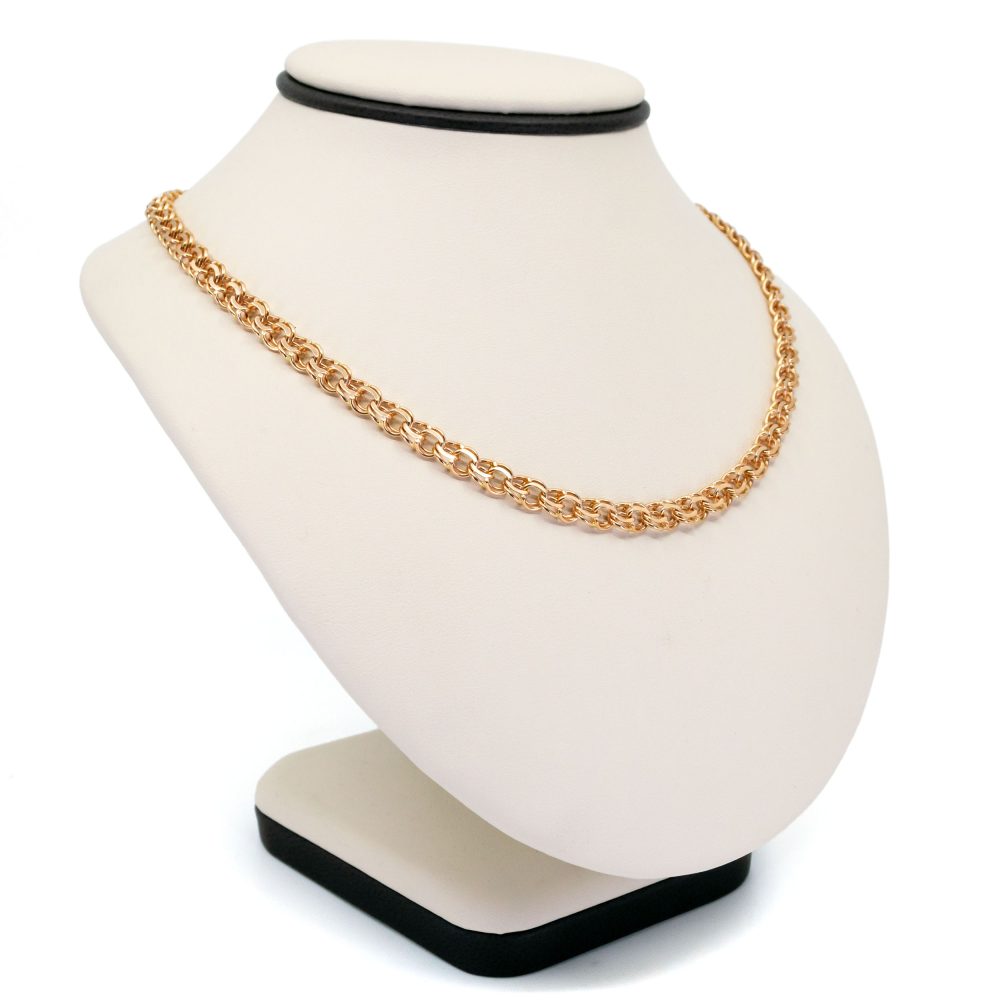 Vintage Bismark Link Necklace In 14 Carat Yellow Gold