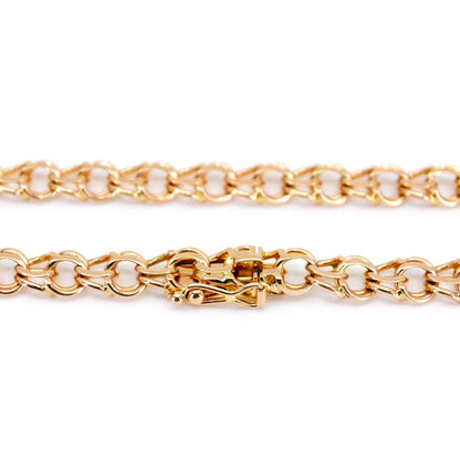 Vintage Bismark Link Necklace In 14 Carat Yellow Gold
