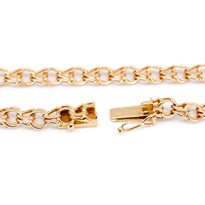 Vintage Bismark Link Necklace In 14 Carat Yellow Gold