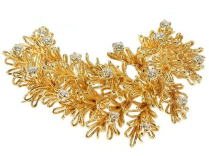 Vintage Cartier Diamond Set 18ct Yellow Gold Brooch