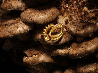 Antique Victorian Diamond and Pearl Set Snake Brooch