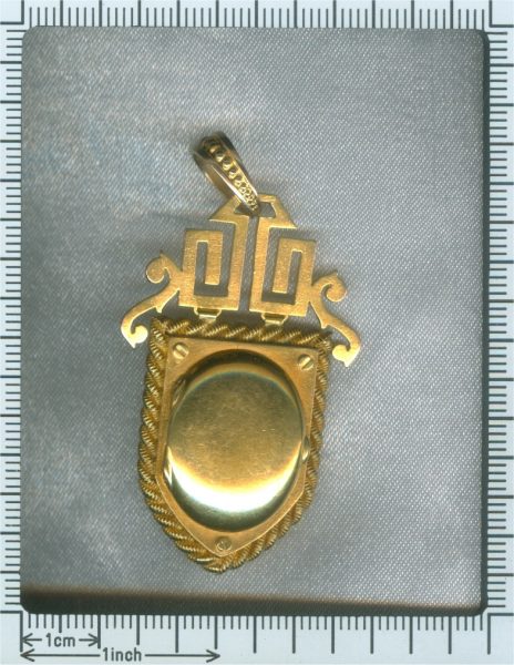 Antique French Victorian 18ct Yellow Gold Turquoise and Diamond Locket