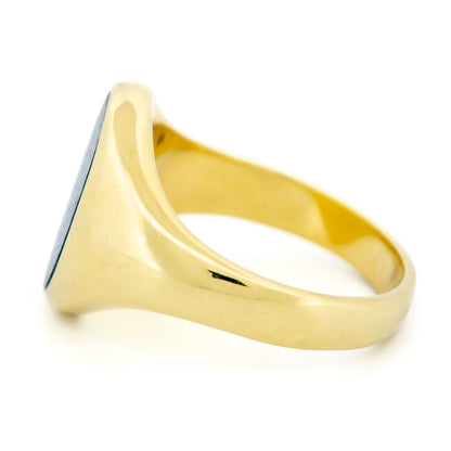Vintage 14 Carat Yellow Gold Lapis Lazuli Signet Ring