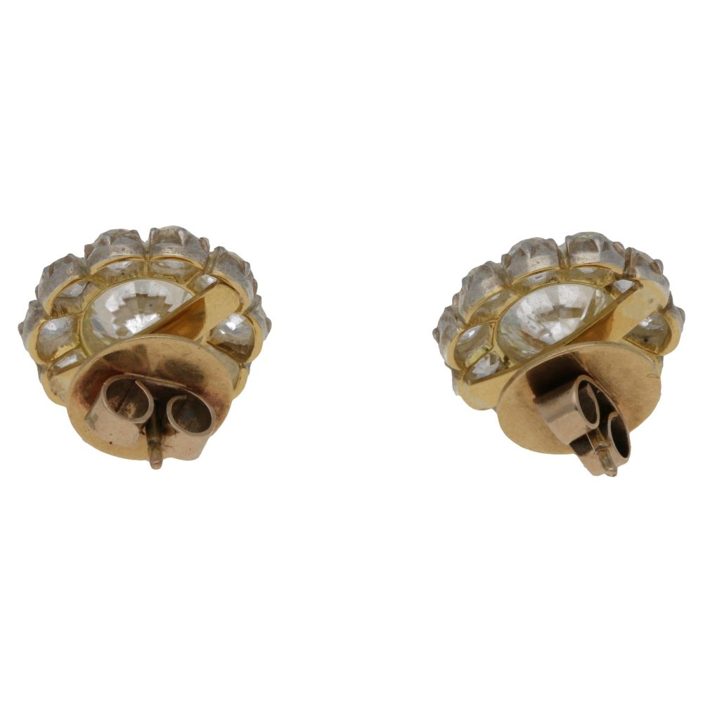 Antique Victorian Diamond Cluster Stud Earrings