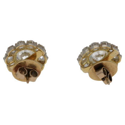 Antique Victorian Diamond Cluster Stud Earrings