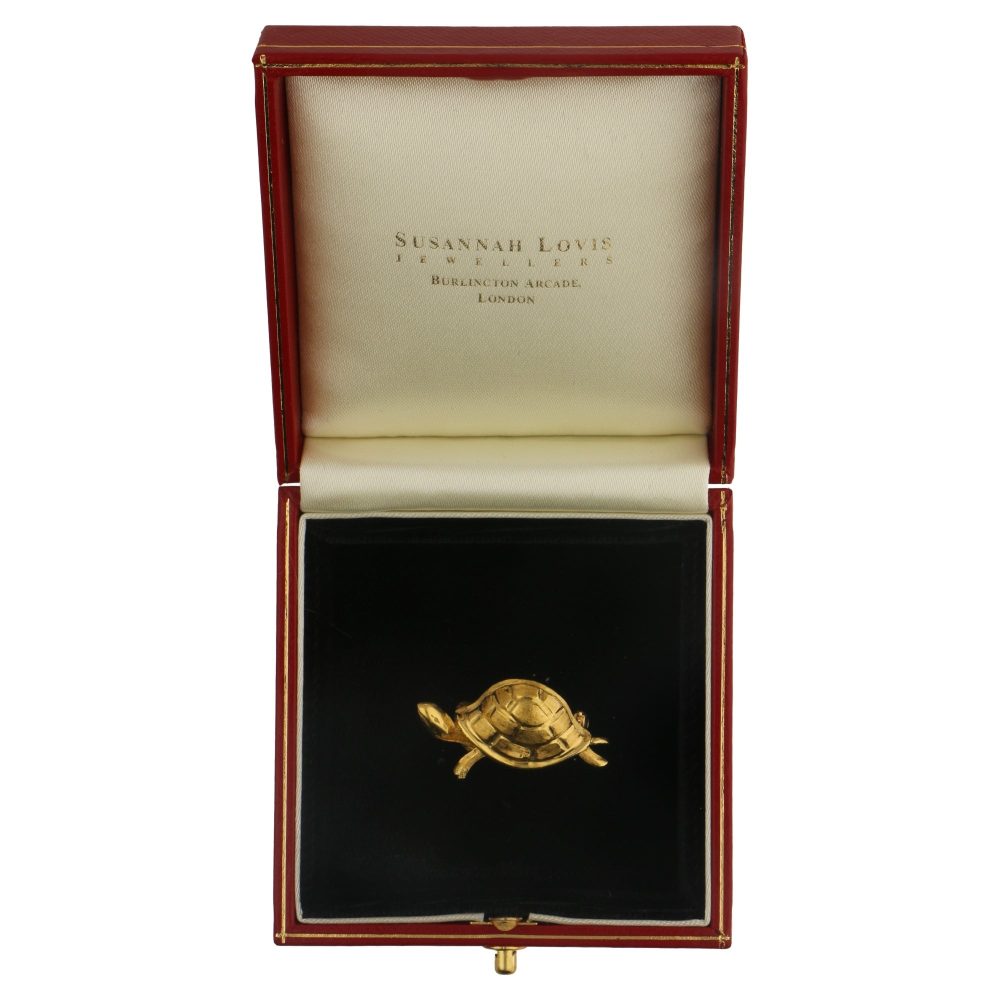 Vintage 18ct Yellow Gold Turtle Brooch