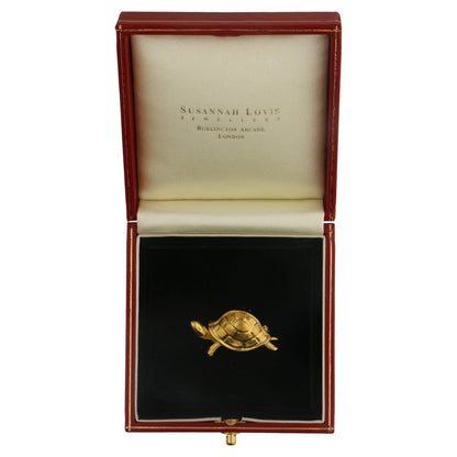 Vintage 18ct Yellow Gold Turtle Brooch