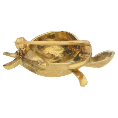 Vintage 18ct Yellow Gold Turtle Brooch