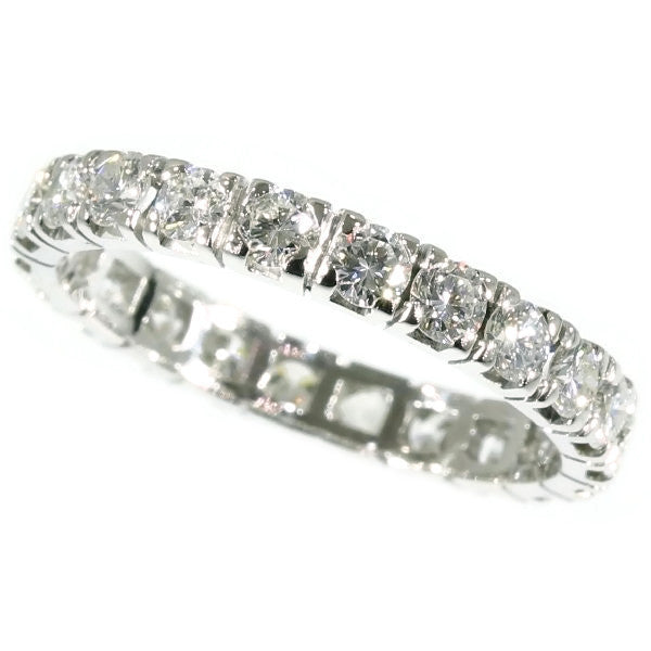 Vintage 2.20ct Diamond Full Eternity 18ct White Gold Ring