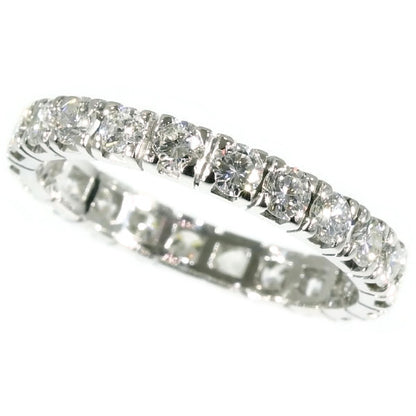 Vintage 2.20ct Diamond Full Eternity 18ct White Gold Ring