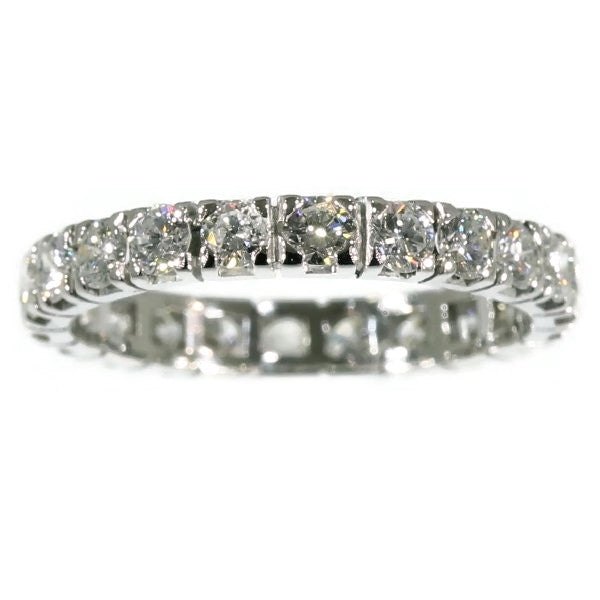 Vintage 2.20ct Diamond Full Eternity 18ct White Gold Ring