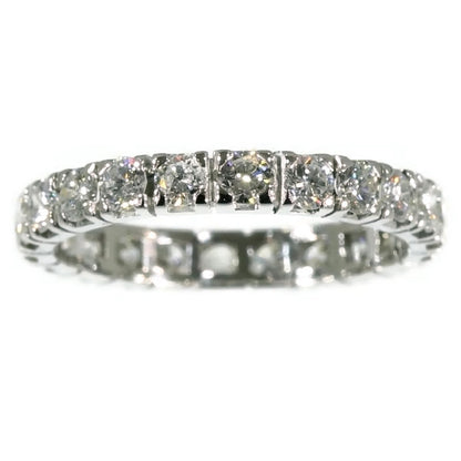 Vintage 2.20ct Diamond Full Eternity 18ct White Gold Ring