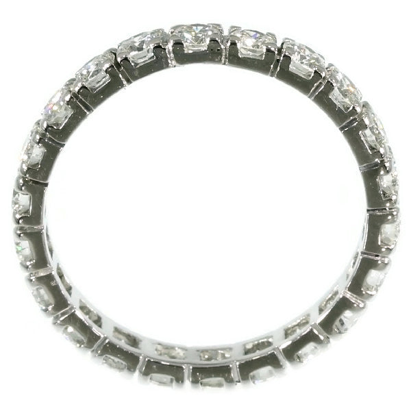 Vintage 2.20ct Diamond Full Eternity 18ct White Gold Ring