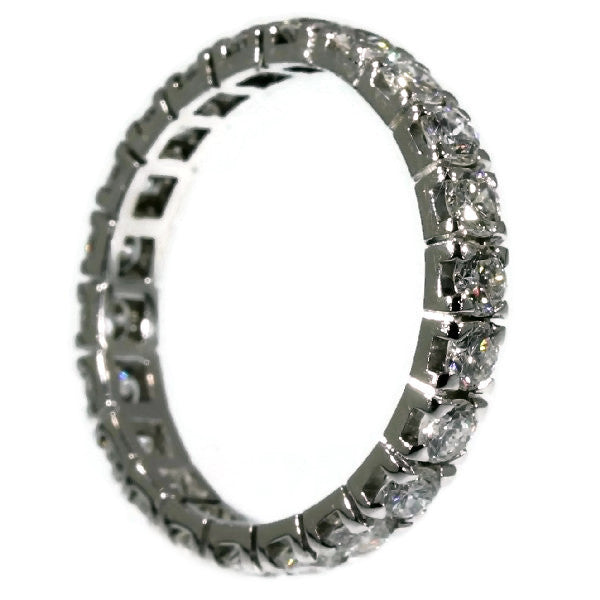 Vintage 2.20ct Diamond Full Eternity 18ct White Gold Ring
